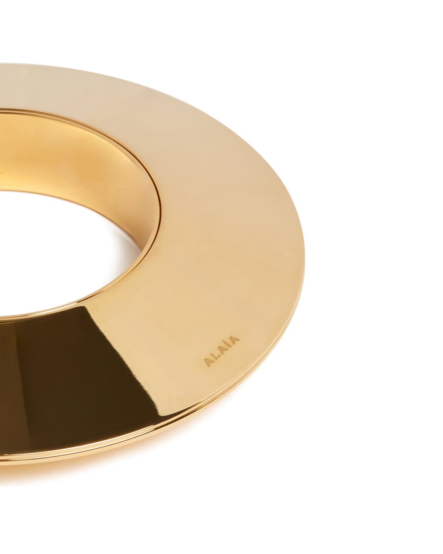Alaïa Bracciale Rigido Blade Dorato, view 4
