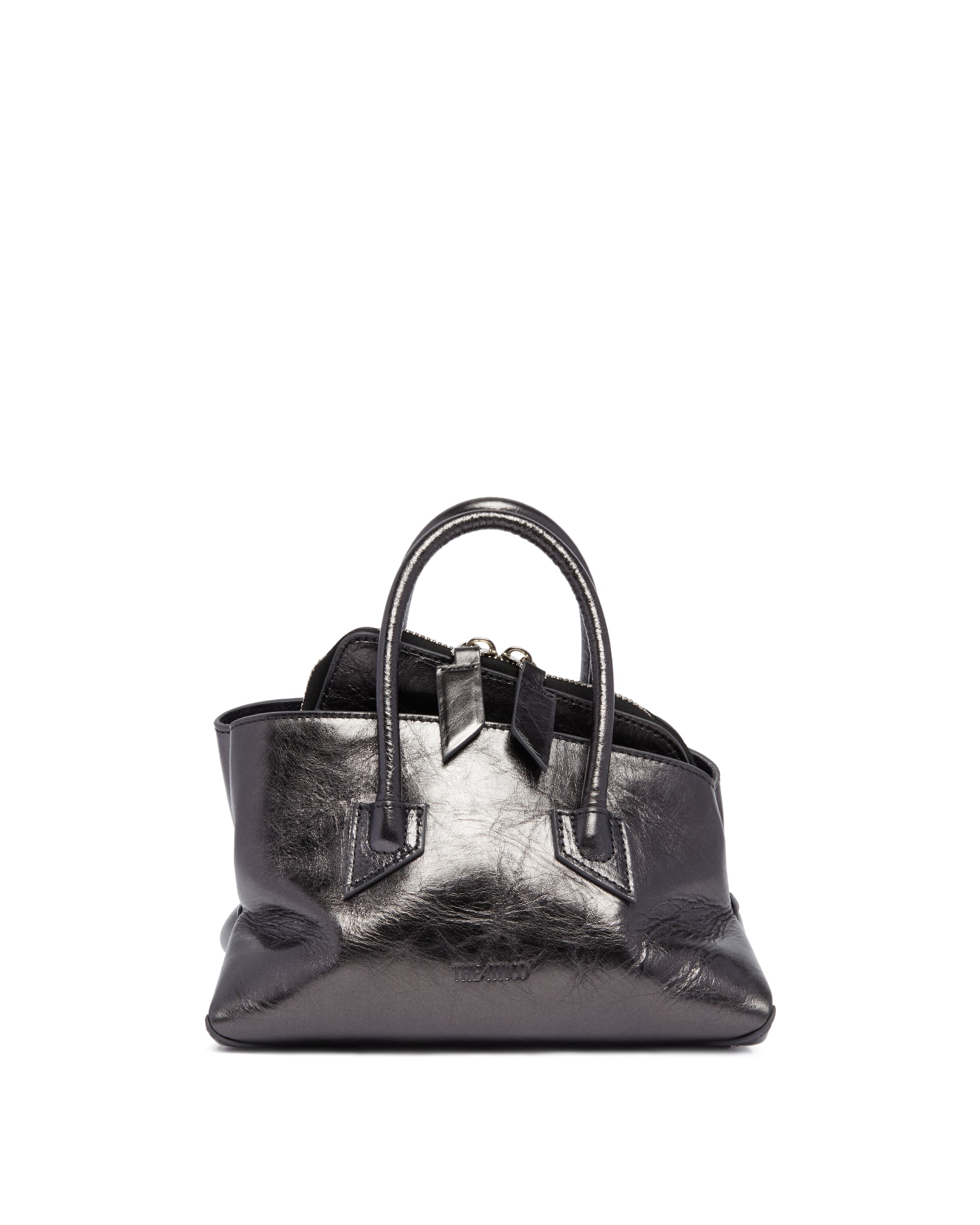 The Attico Borsa La Passeggiata Mini In Pelle Grigia