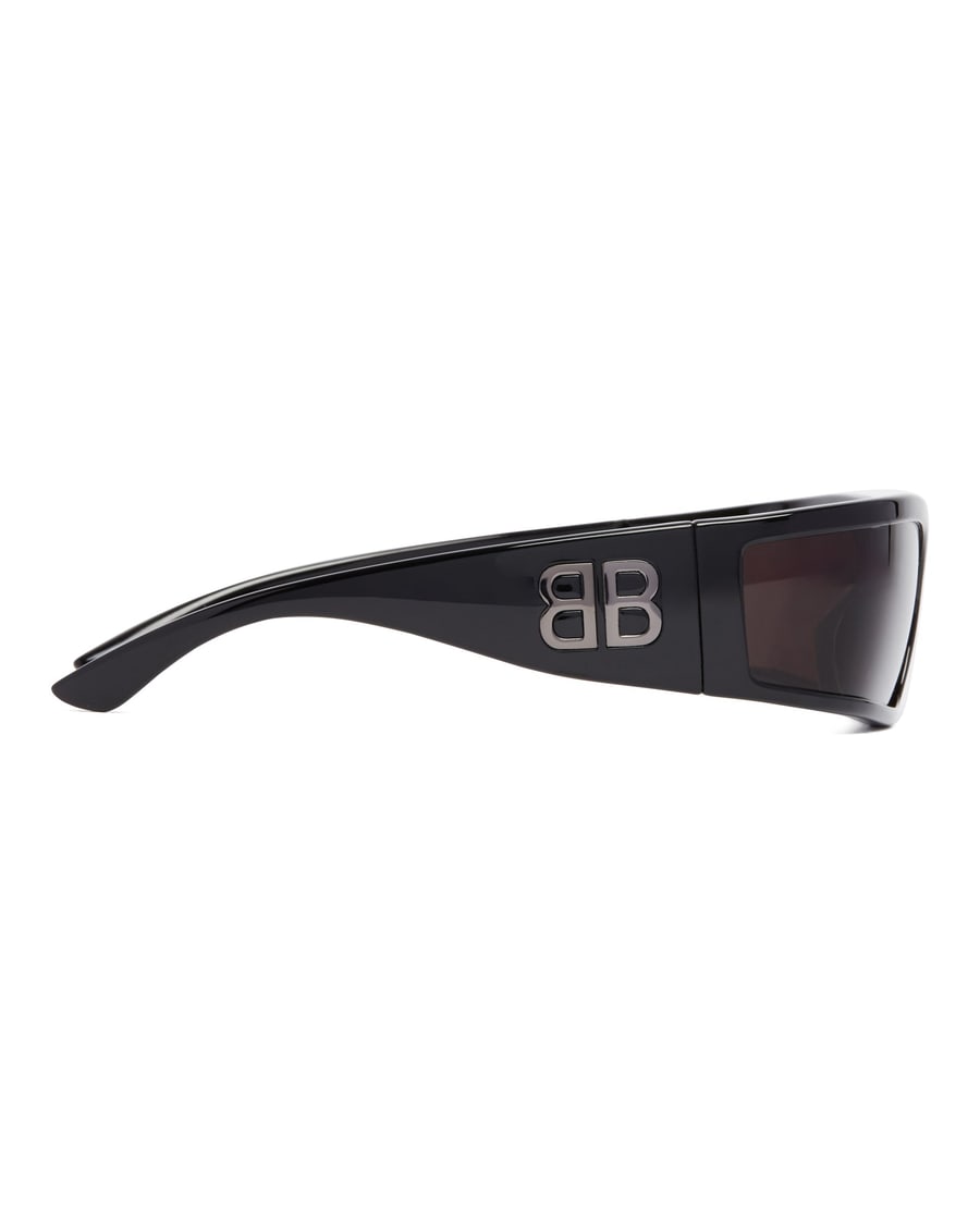 Balenciaga Occhiali Da Sole Sunset Rectangle Neri, view 6