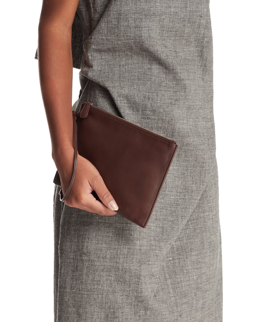 The Row Pochette Wristlet Marrone, view 3