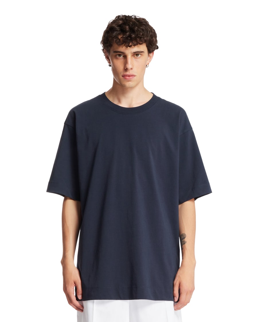 Dries Van Noten T-Shirt Girocollo Blu