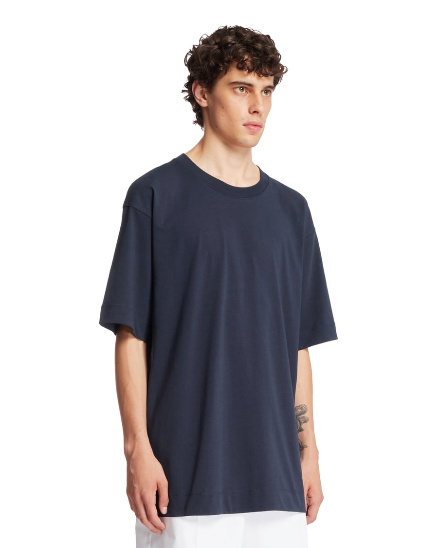 Dries Van Noten T-Shirt Girocollo Blu, view 2
