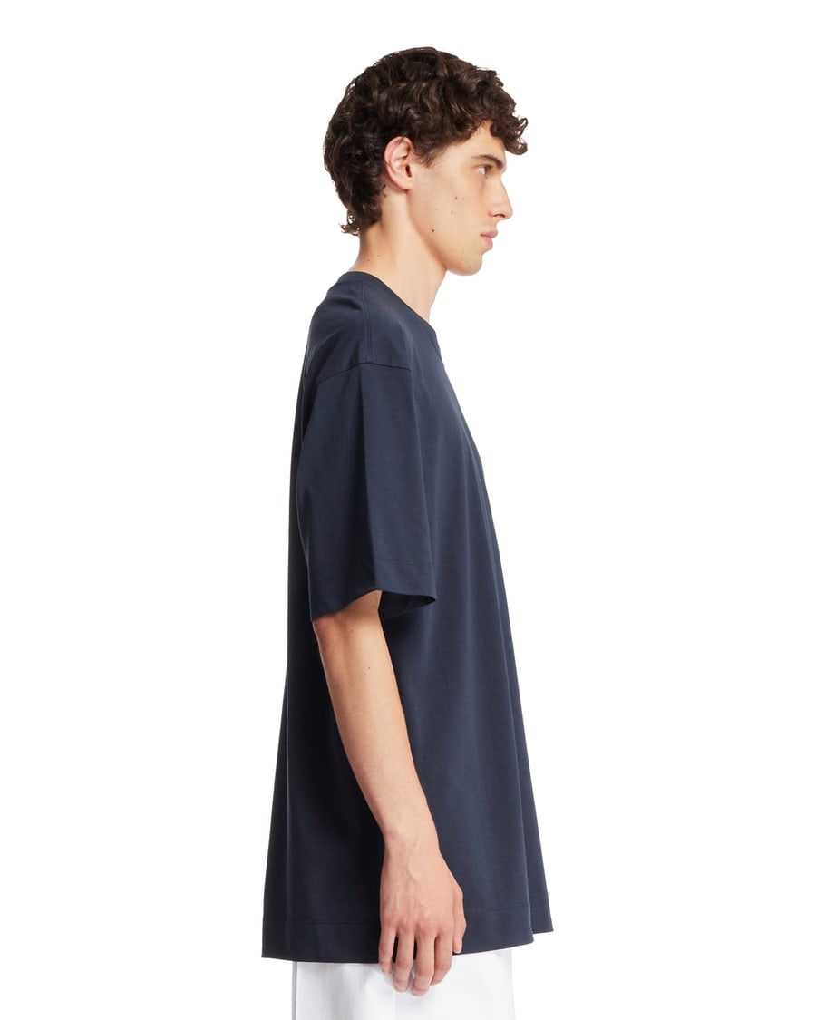 Dries Van Noten T-Shirt Girocollo Blu, view 4