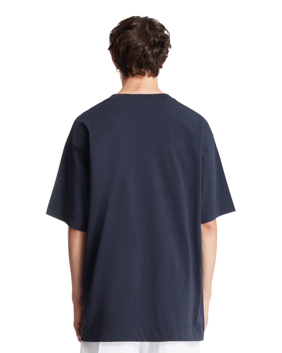 Dries Van Noten T-Shirt Girocollo Blu, view 5