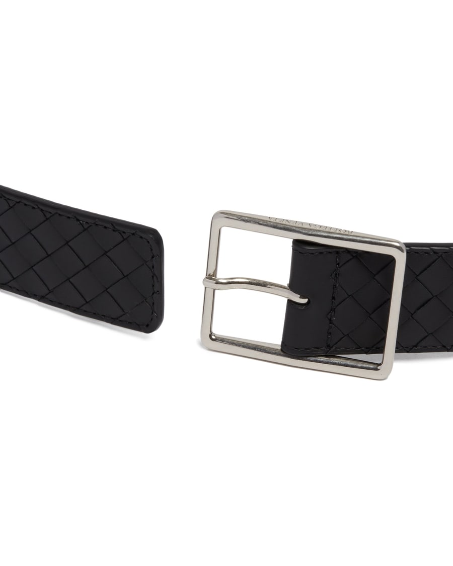Bottega Veneta Cintura Intrecciato Nera, view 3