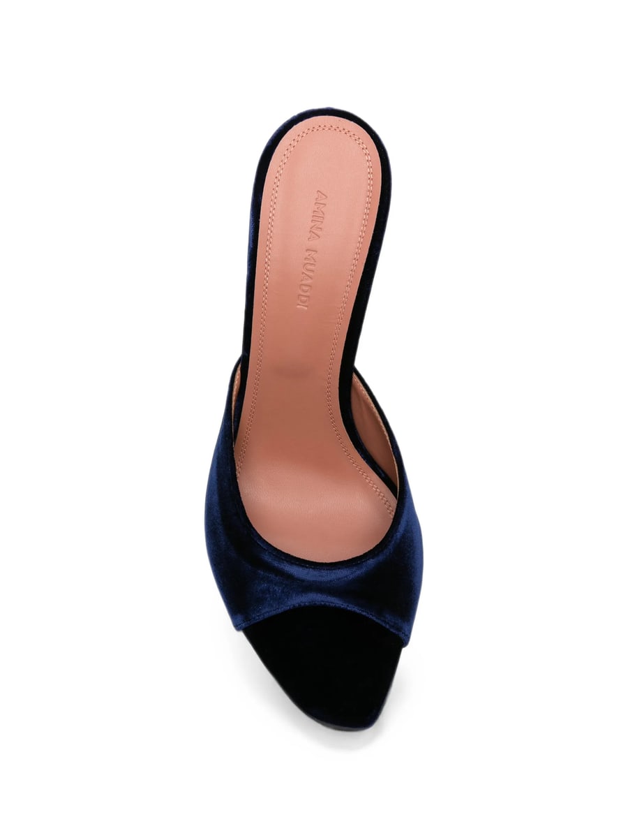 Amina Muaddi Amina Muaddi Alexa Velvet Sandals, view 4