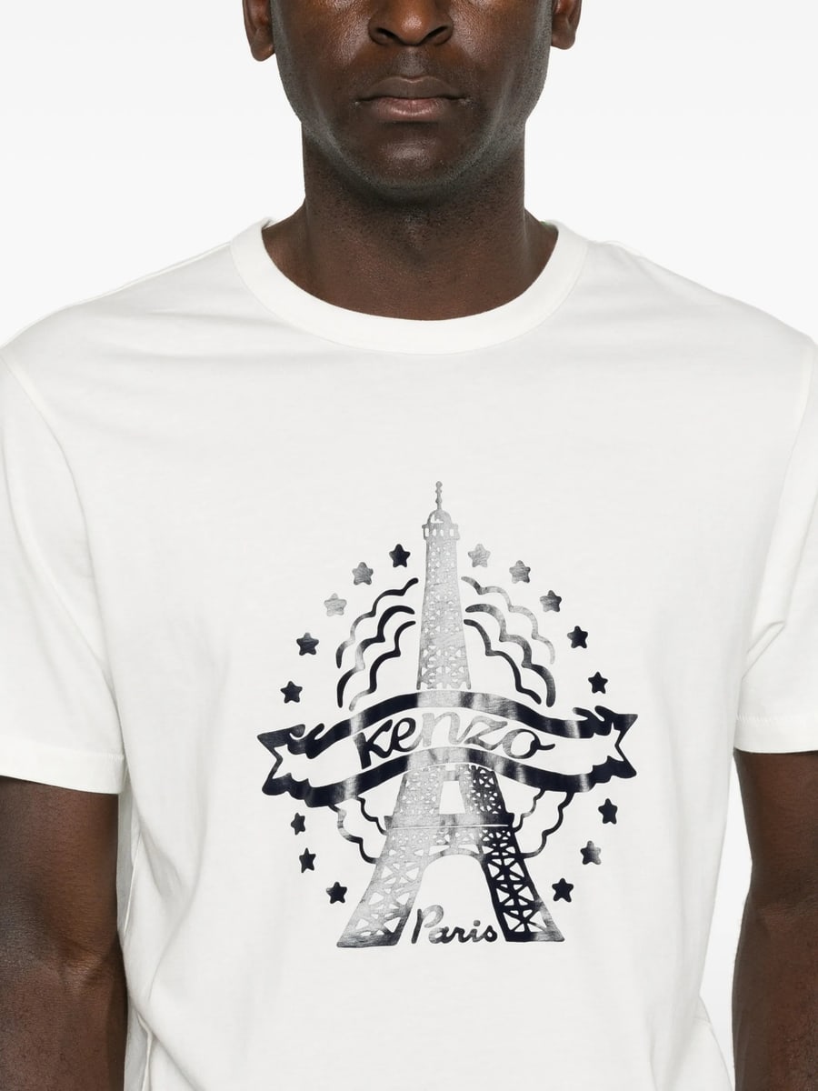 Kenzo Kenzo Graphic-print Crew-neck T-shirt, view 5