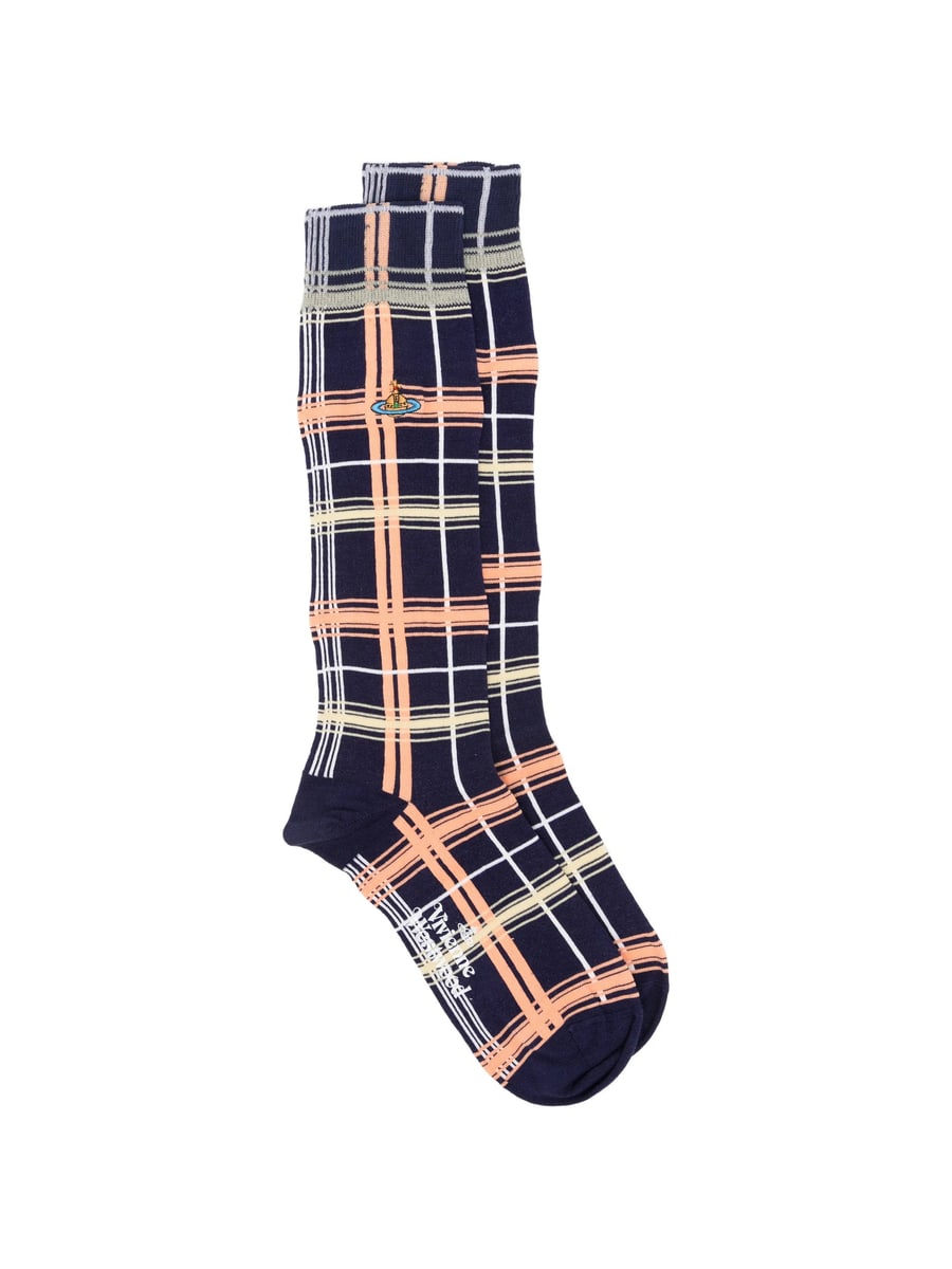 Vivienne Westwood Vivienne Westwood Orb-embroidered Check-pattern Socks