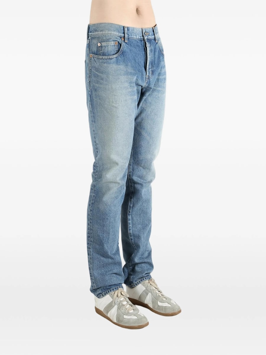 Saint Laurent Saint Laurent Logo-patch Belt-loop Jeans, view 2