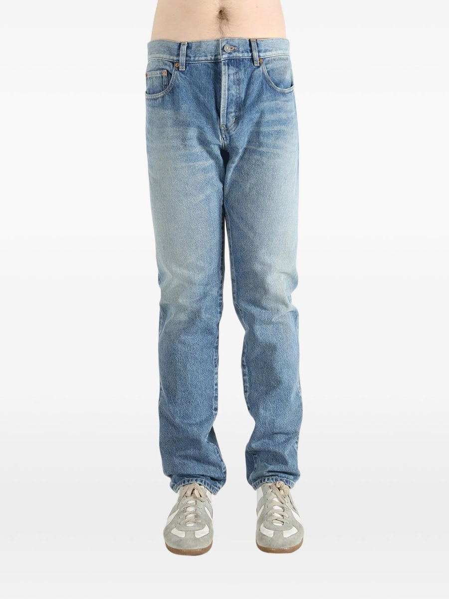 Saint Laurent Saint Laurent Logo-patch Belt-loop Jeans, view 3