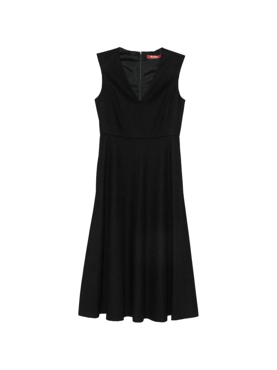 Max Mara Studio Max Mara Studio V-neck Sleeveless Midi Dress