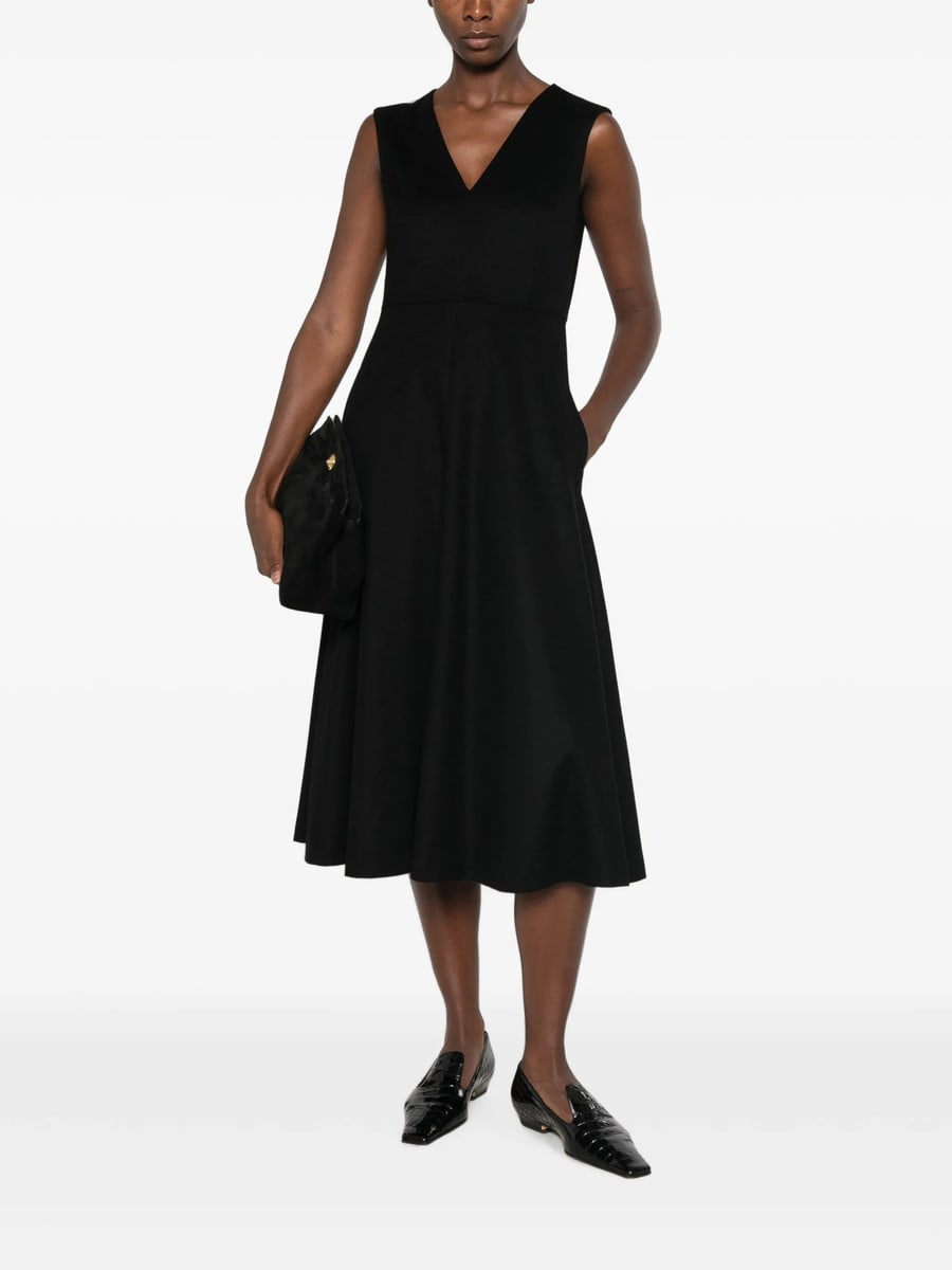 Max Mara Studio Max Mara Studio V-neck Sleeveless Midi Dress, view 4