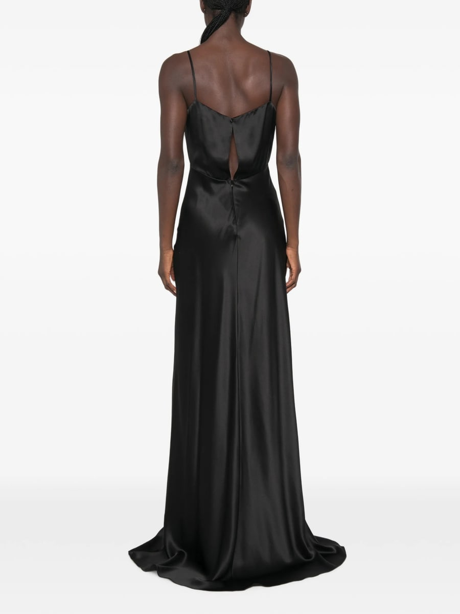Max Mara Pianoforte Max Mara Pianoforte Satin-finish Back-cutout Dress, view 3