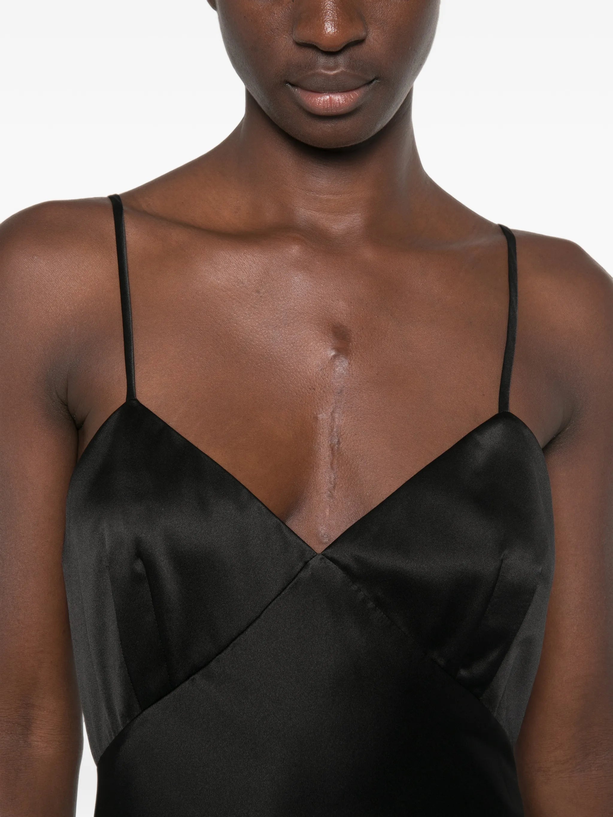 Max Mara Pianoforte Max Mara Pianoforte Satin-finish Back-cutout Dress, view 2
