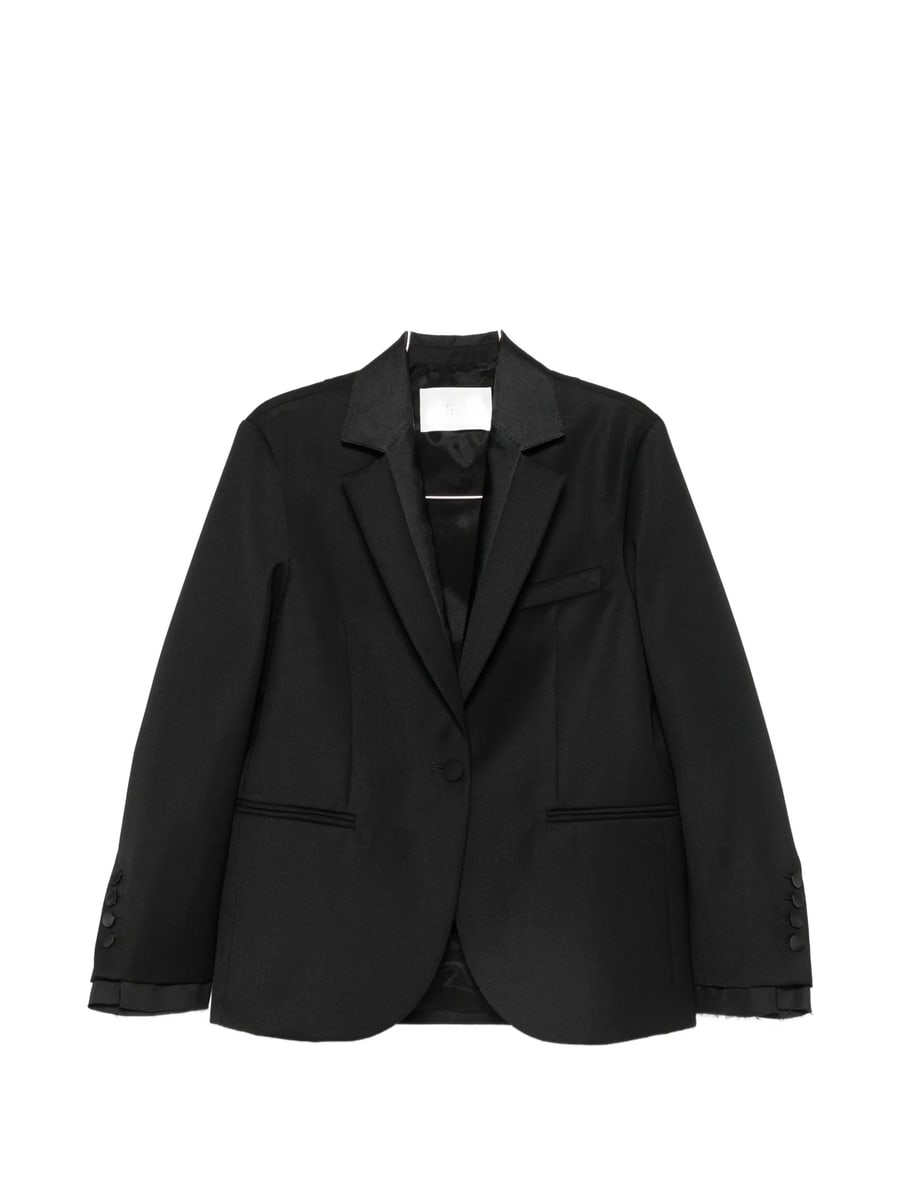 Tela Tela Satin-trim Single-breasted Blazer