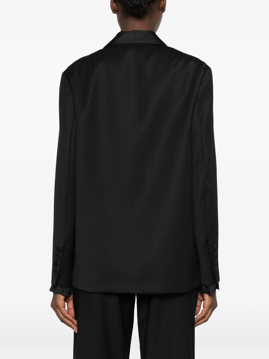 Tela Tela Satin-trim Single-breasted Blazer, view 4