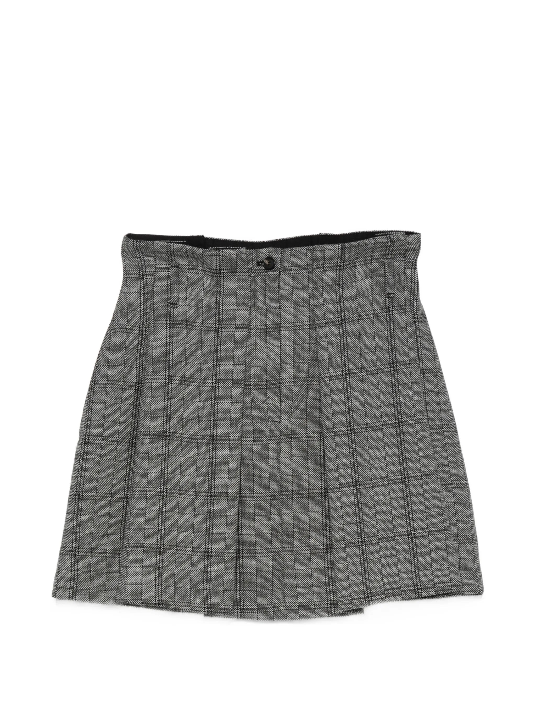 Tela Tela Check-pattern Pleated Mini Skirt