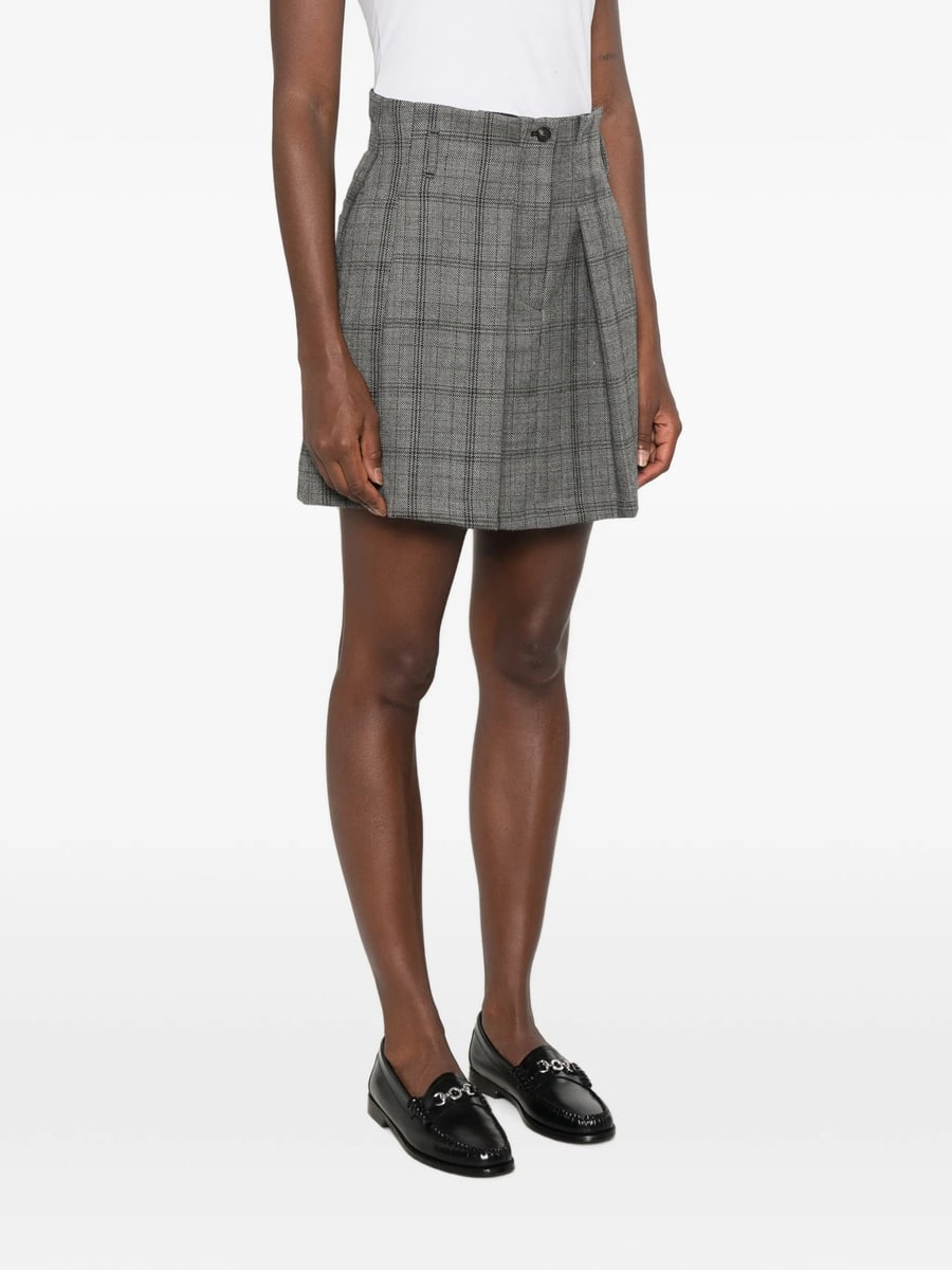 Tela Tela Check-pattern Pleated Mini Skirt, view 2