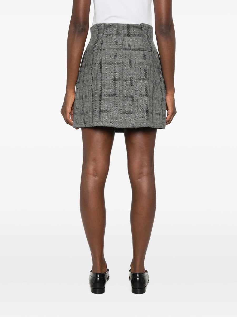 Tela Tela Check-pattern Pleated Mini Skirt, view 3