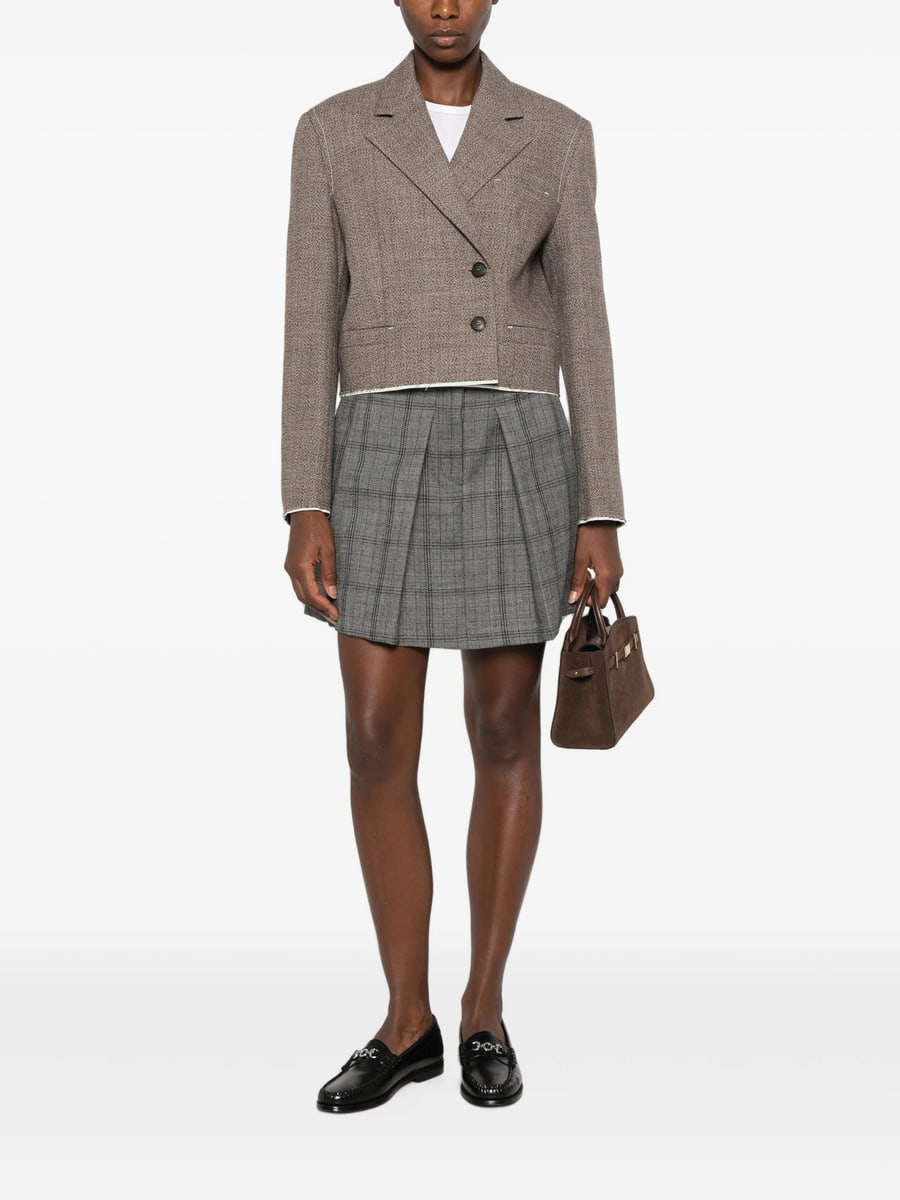 Tela Tela Check-pattern Pleated Mini Skirt, view 4