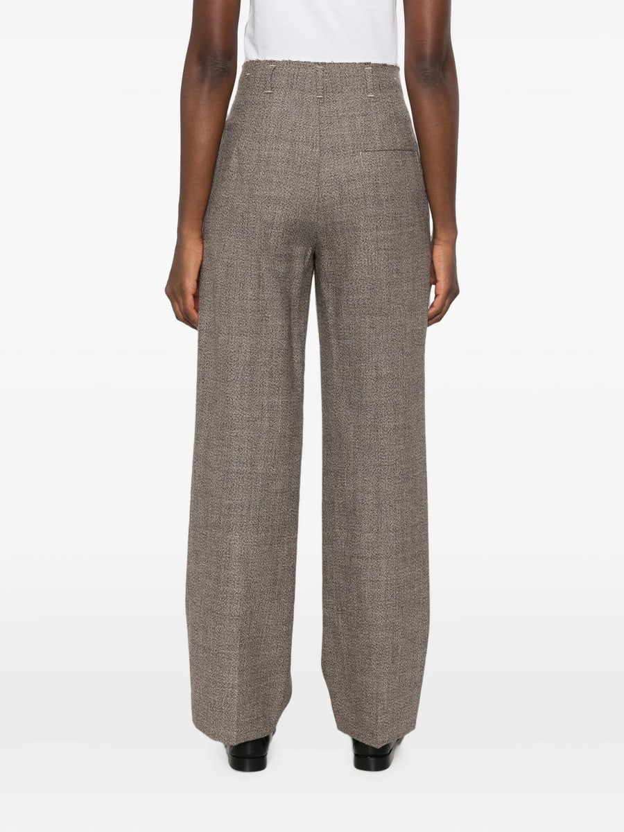 Tela Tela Marl-effect Raw-edge Trousers, view 3