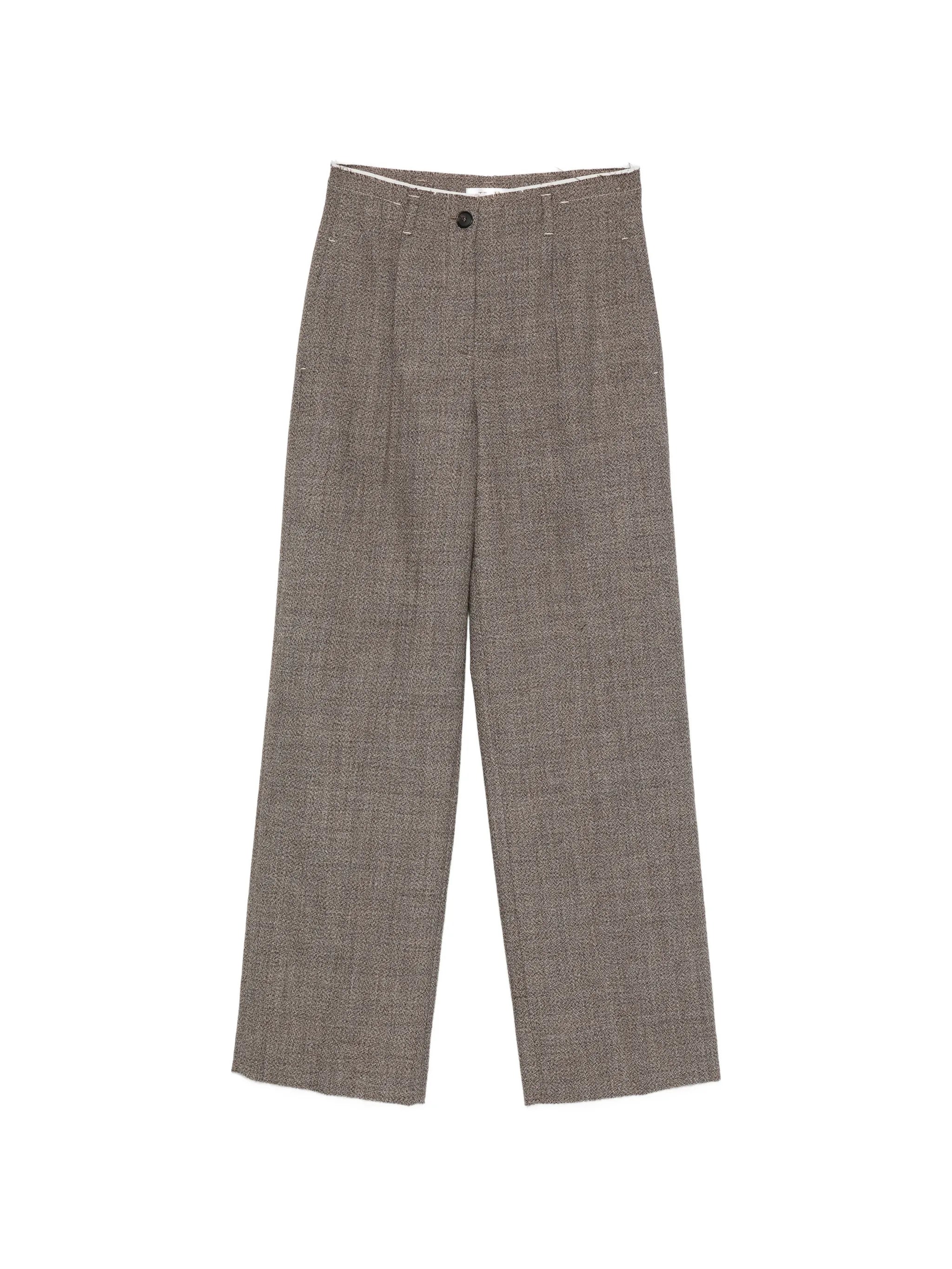 Tela Tela Marl-effect Raw-edge Trousers