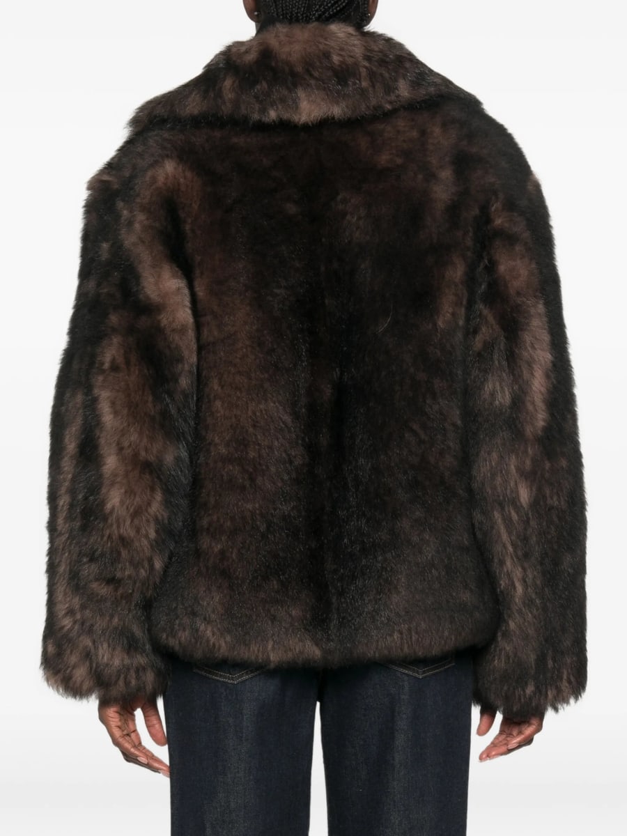 Santoro Santoro Leather Wide-lapel Jacket, view 3