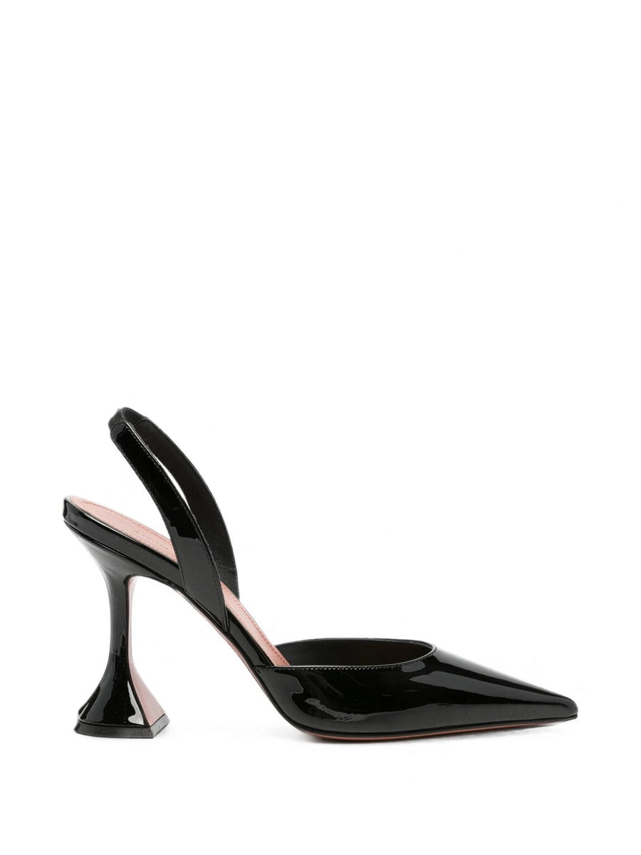 Amina Muaddi Amina Muaddi Hollis Patent Slingback Pumps