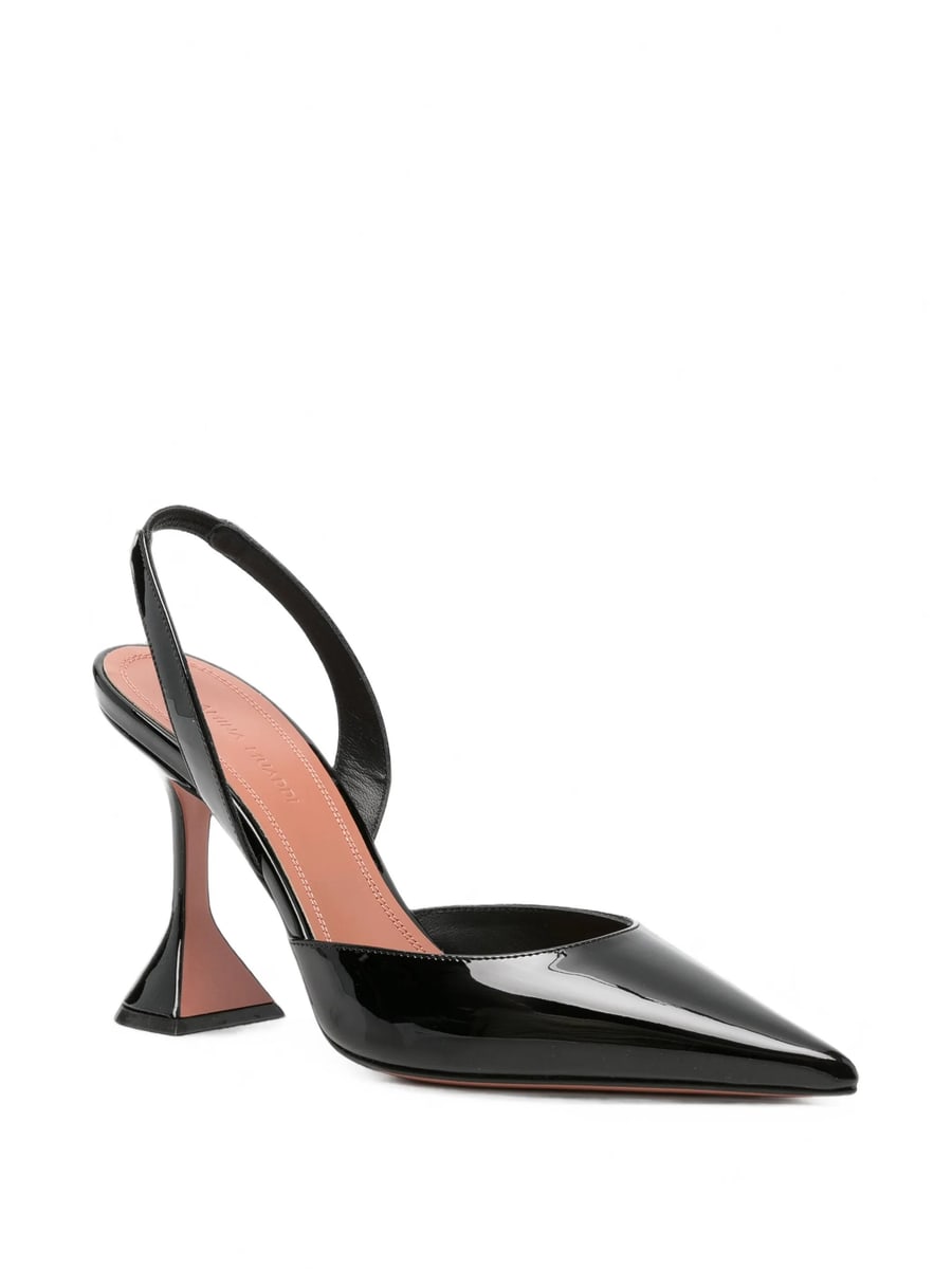 Amina Muaddi Amina Muaddi Hollis Patent Slingback Pumps, view 2