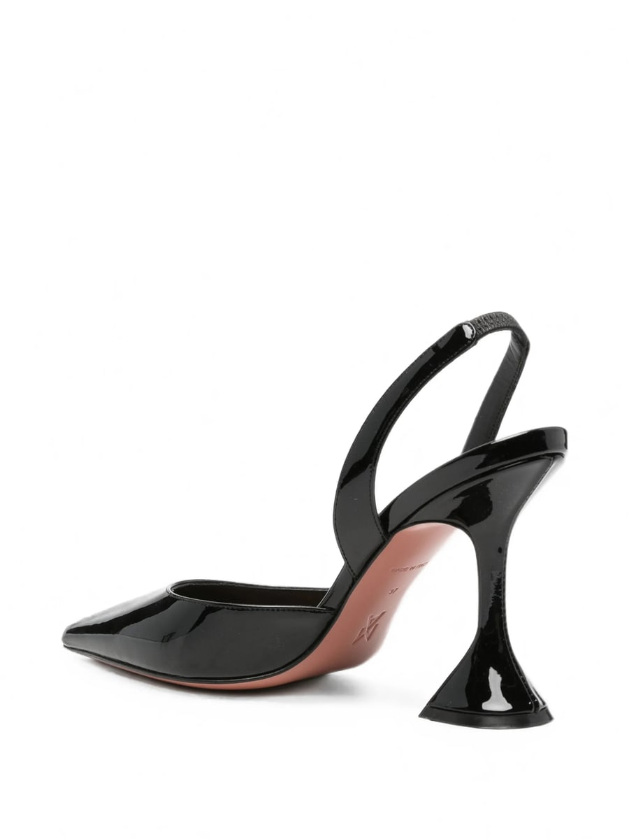 Amina Muaddi Amina Muaddi Hollis Patent Slingback Pumps, view 4