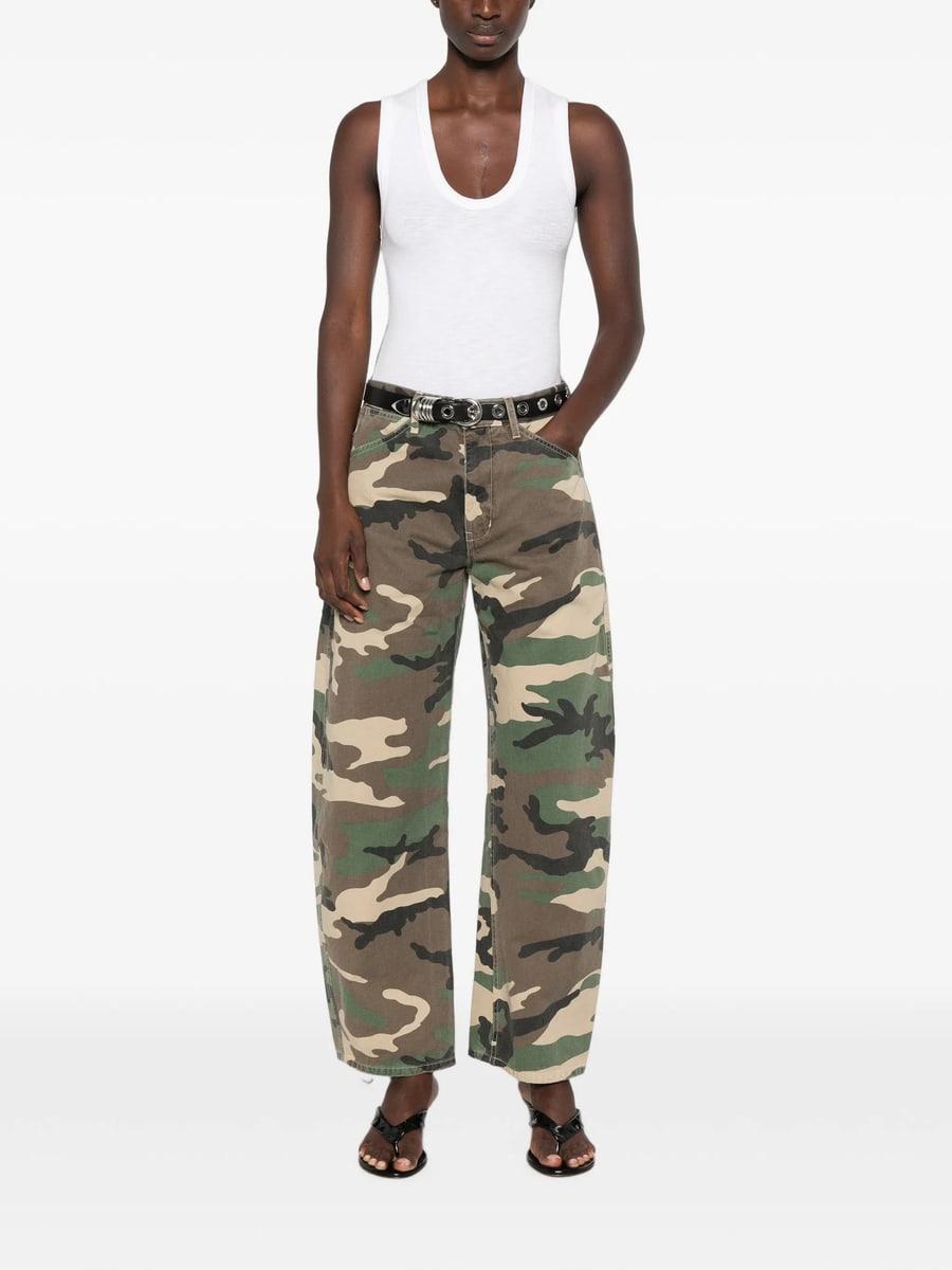 Nili Lotan Nili Lotan Camouflage-print Wide-leg Trousers, view 2