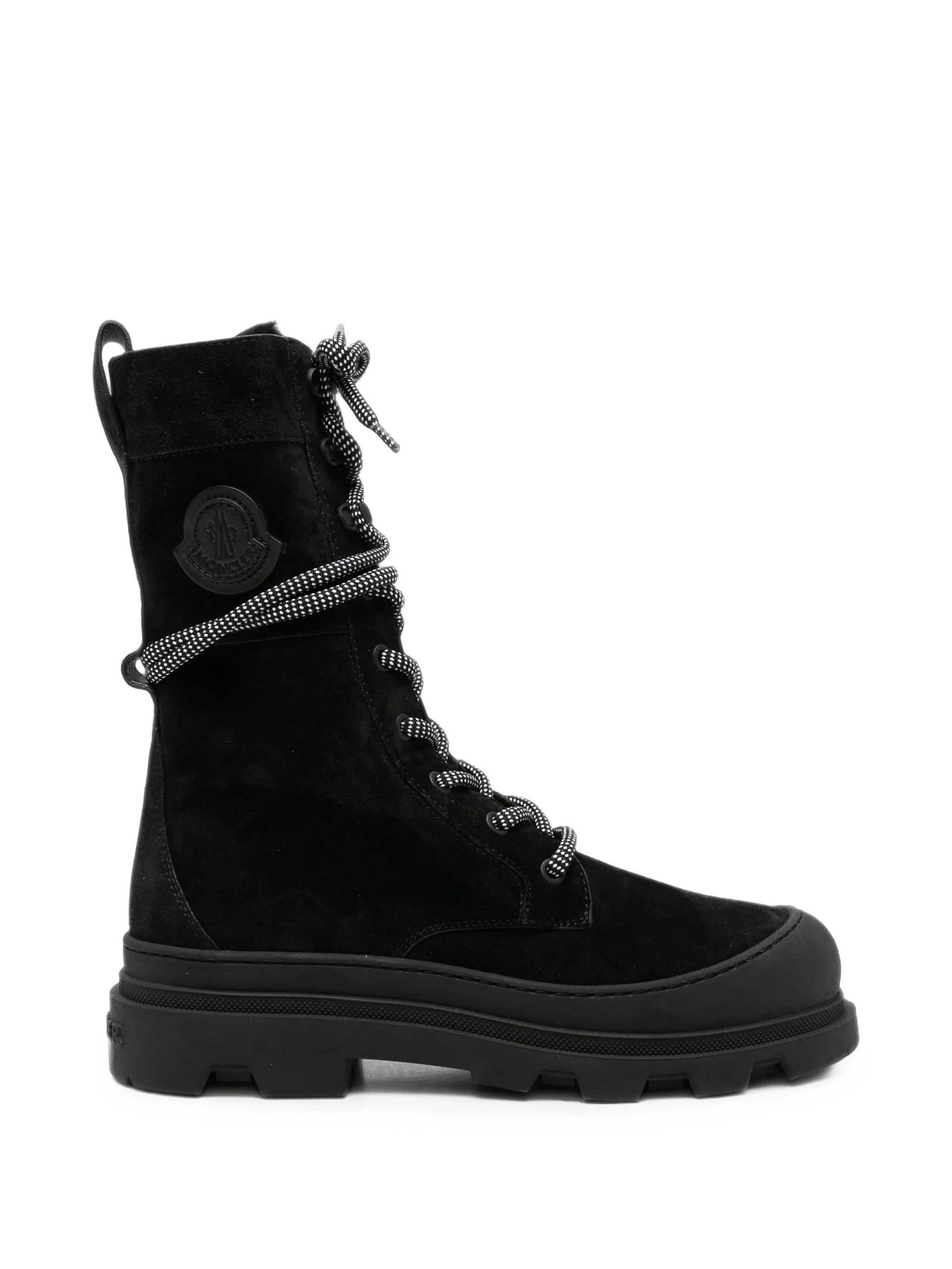 Moncler Moncler Vera High Lace-up Suede Boots