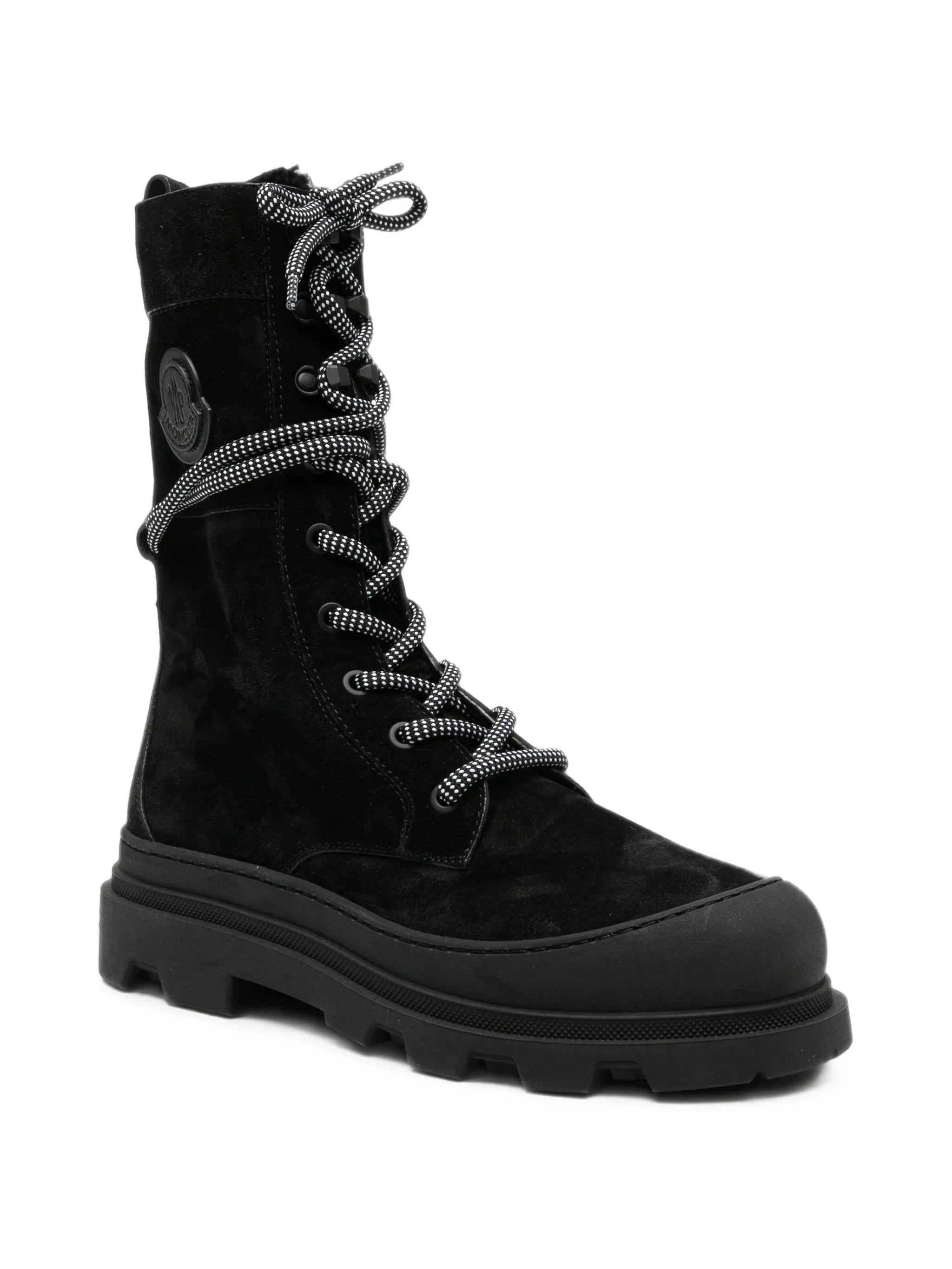 Moncler Moncler Vera High Lace-up Suede Boots, view 2