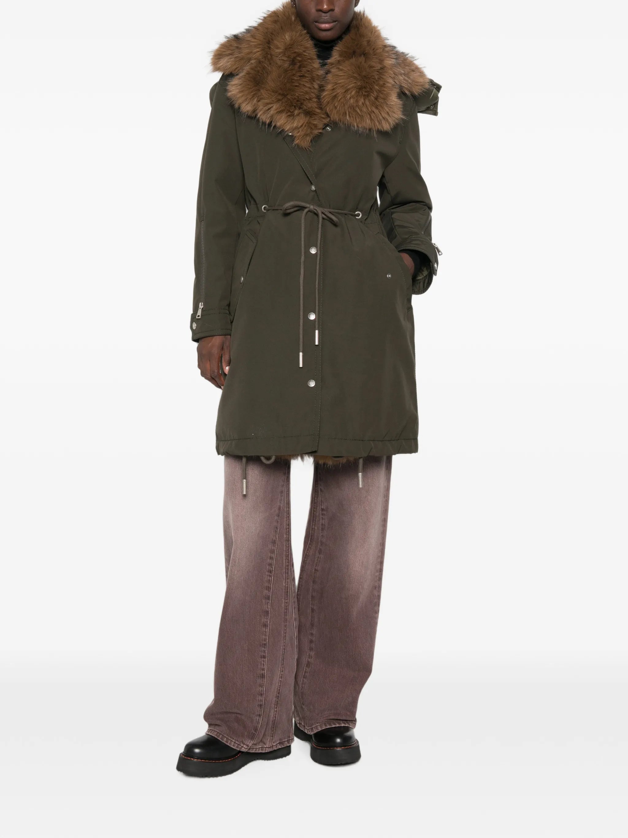 Moncler Moncler Halicte Long Down Parka, view 2