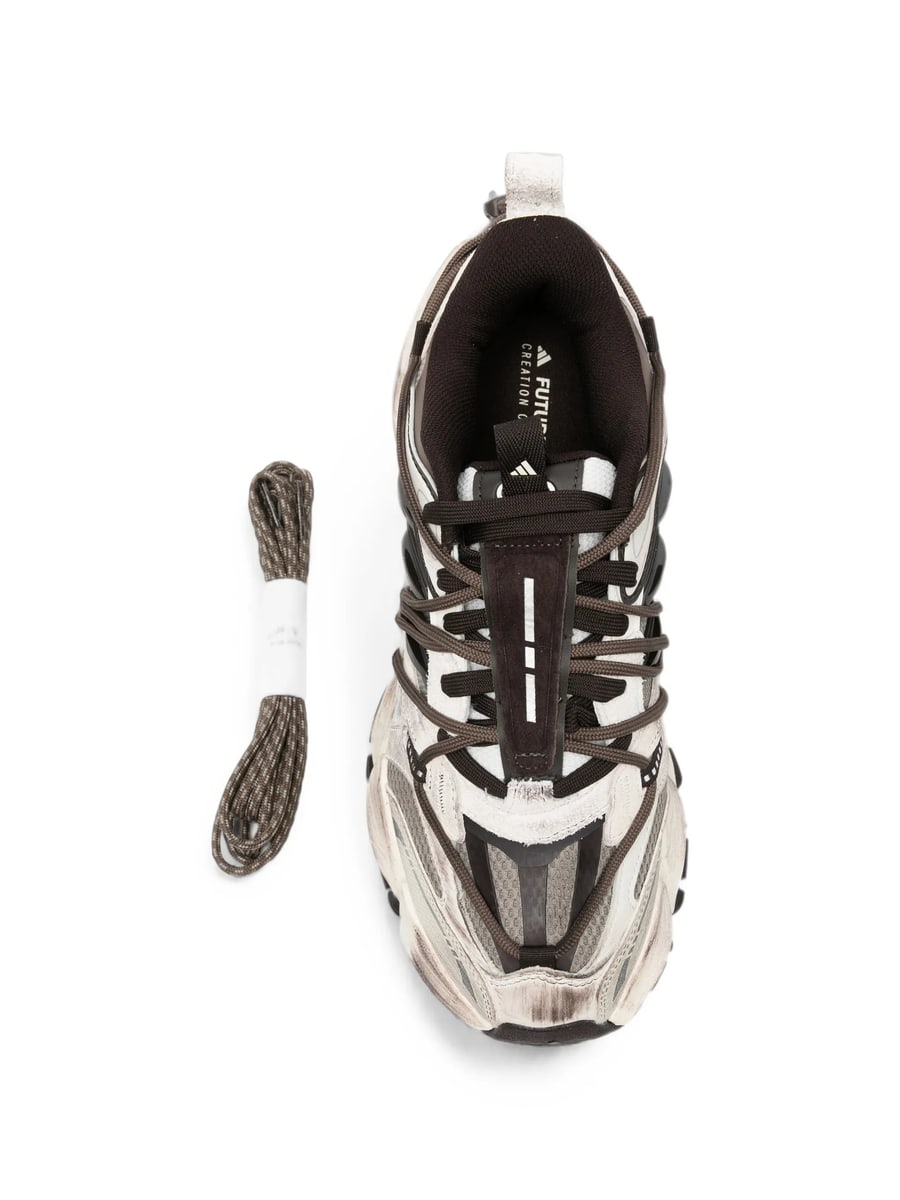 adidas Adidas XLG Runner Deluxe 2.0 Distressed Panelled Sneakers, view 4