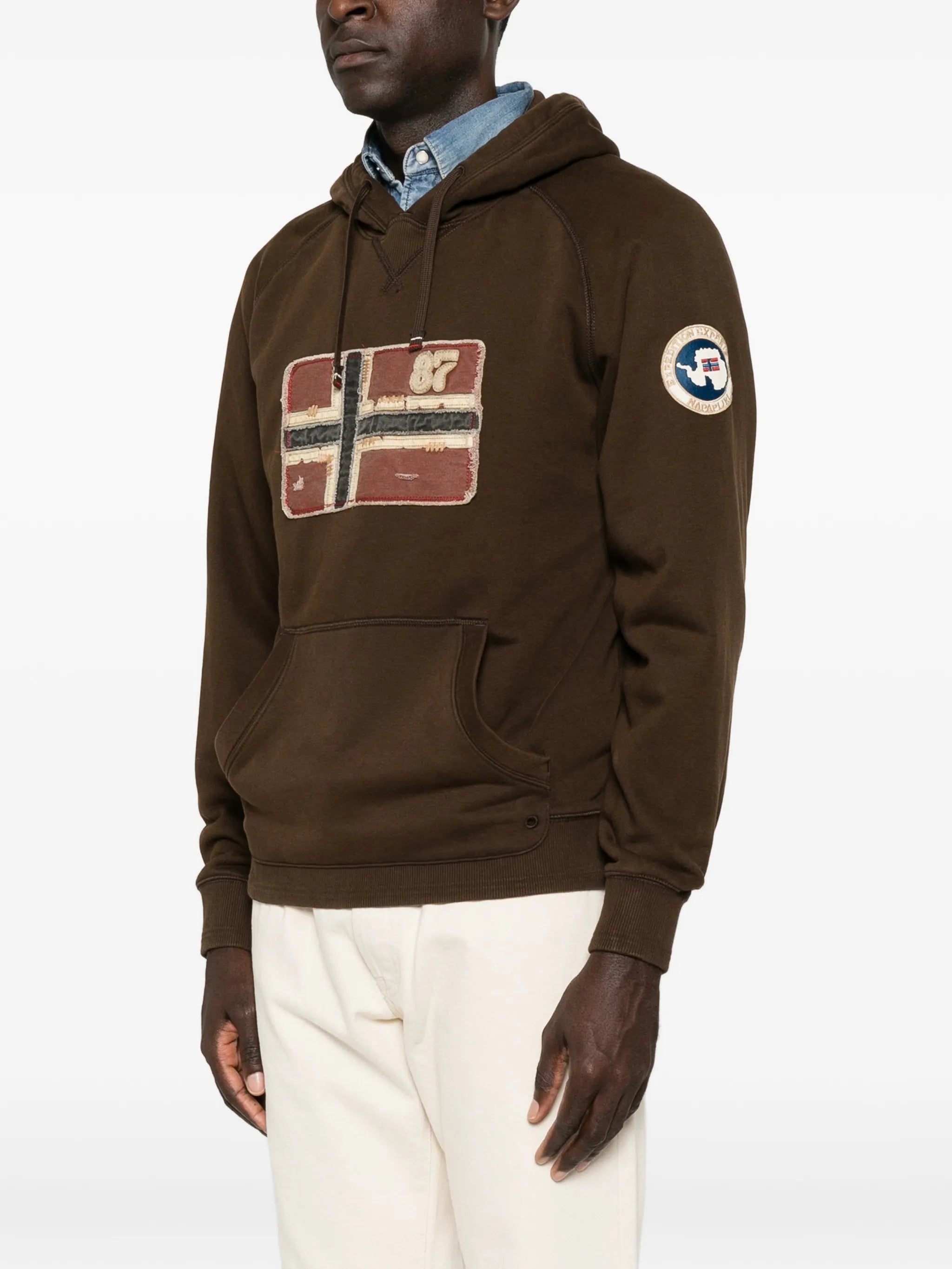 Napapijri Napapijri Patchwork Logo-patch Hoodie, view 2