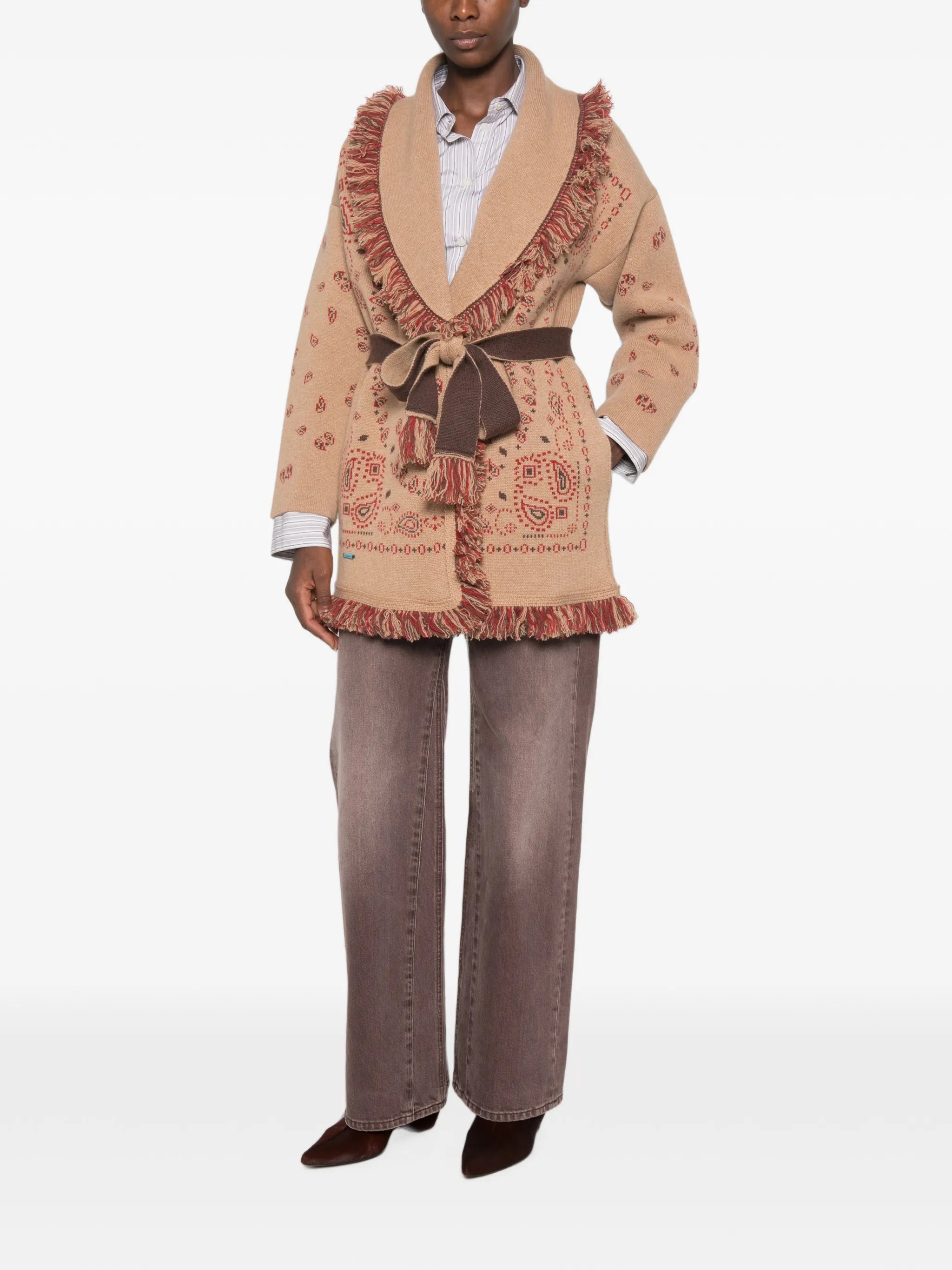 Alanui Alanui Bandana Print Cardigan, view 2