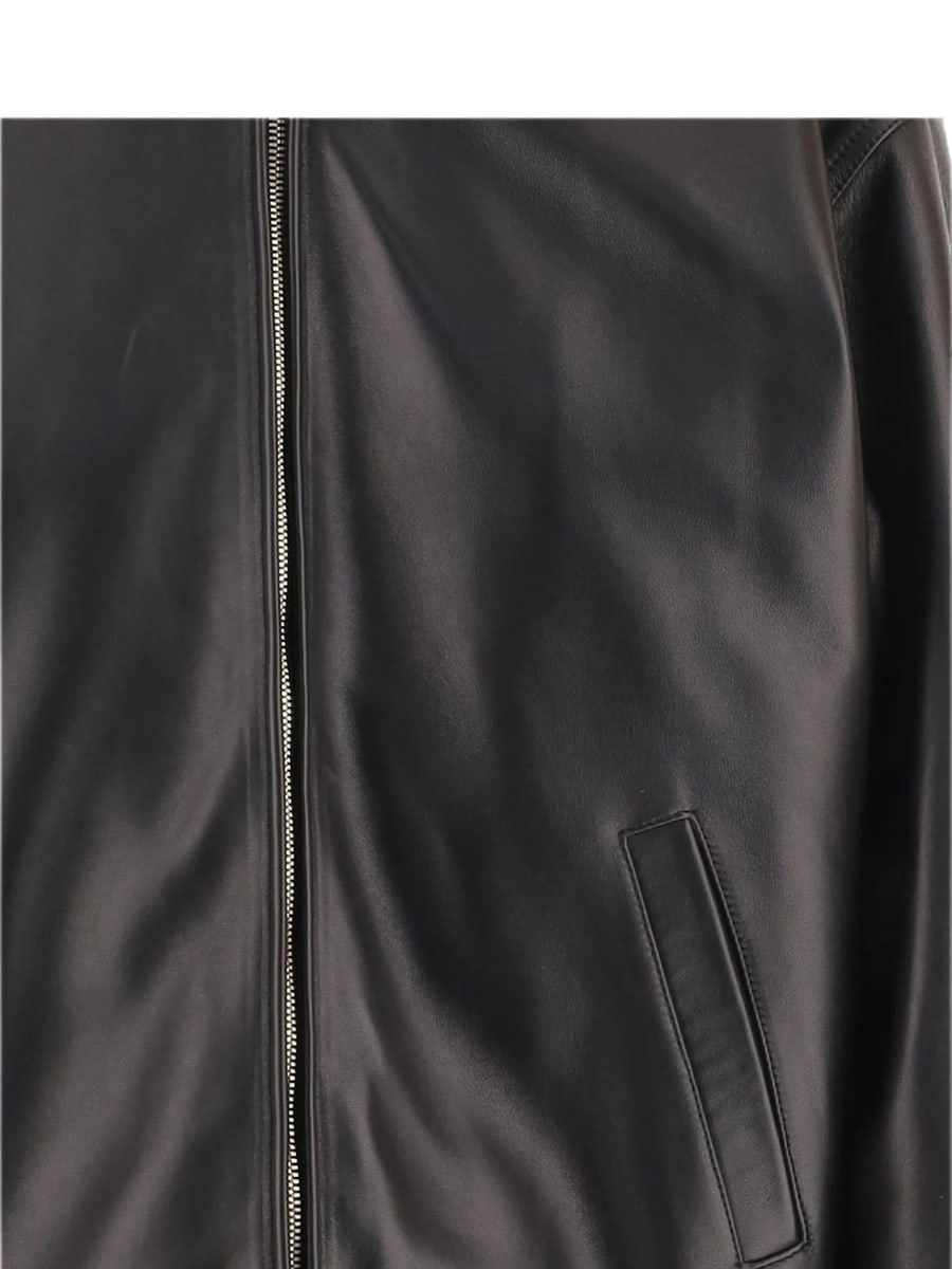 Darkpark Darkpark Zip-up Leather Jacket, view 2