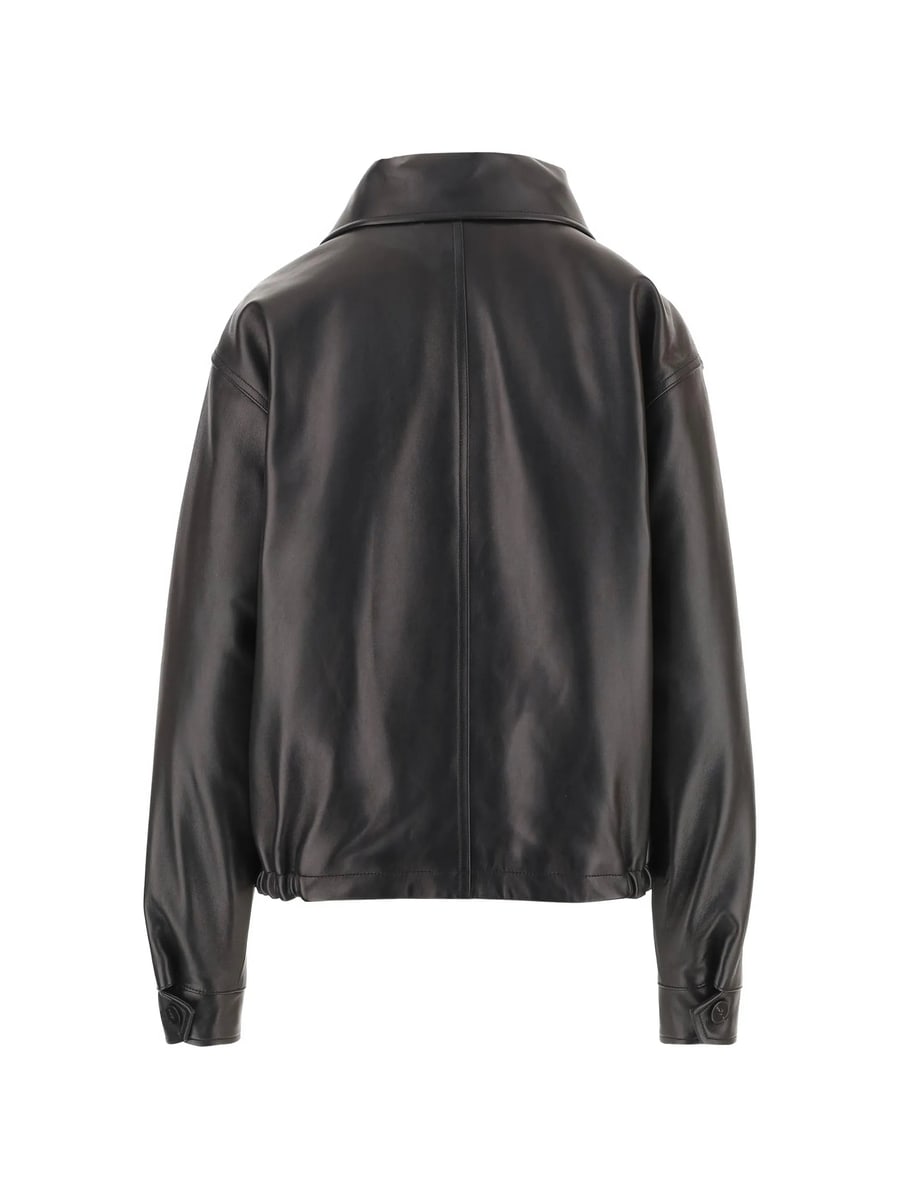 Darkpark Darkpark Zip-up Leather Jacket, view 3