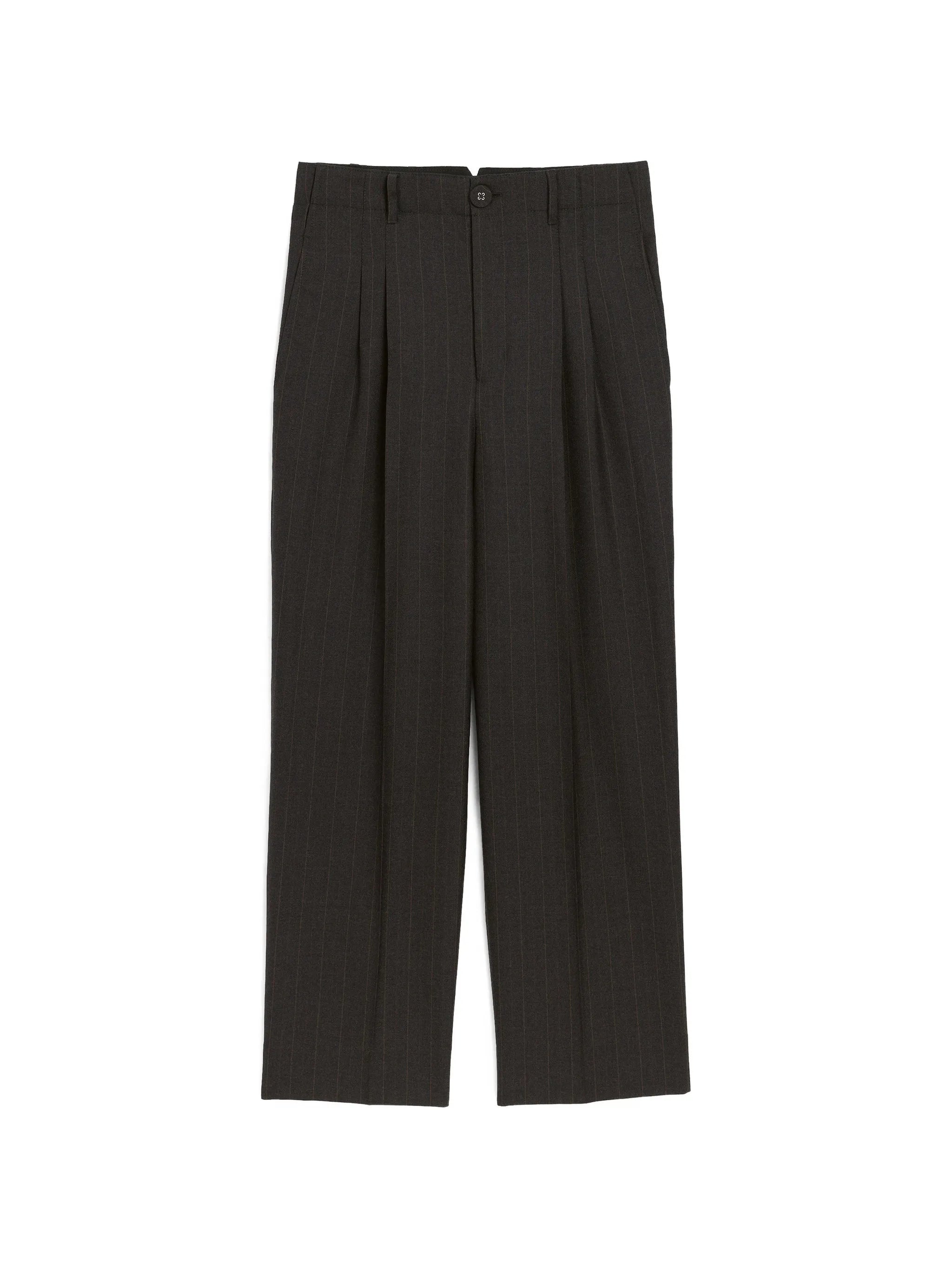AMI Paris Ami Paris High-waisted Carrot-fit Striped Wool Trousers