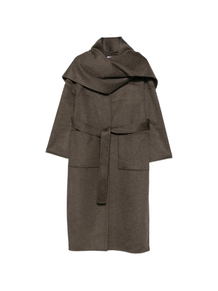 The Dynamis Studio The Dynamis Studio Scarf-detail Belted Coat