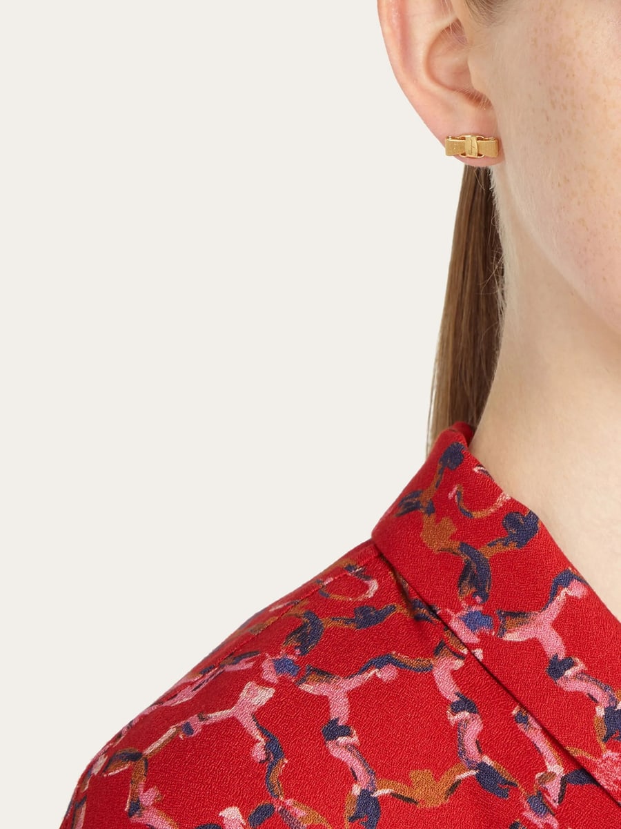 Ferragamo Ferragamo Vara Bow Earrings, view 3