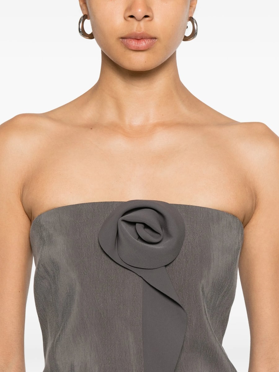 Giorgio Armani Giorgio Armani Floral-appliqué Strapless Top, view 4