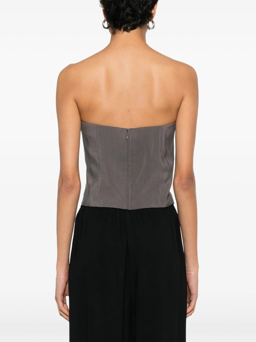 Giorgio Armani Giorgio Armani Floral-appliqué Strapless Top, view 5