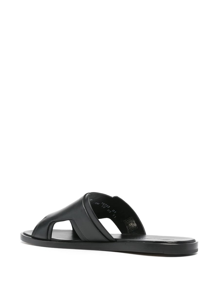 Santoni Santoni Double-buckle Leather Sandals, view 4