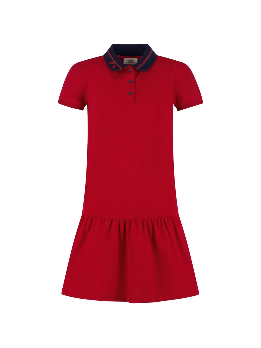 Gucci Gucci Web-stripe Ruffled Dress