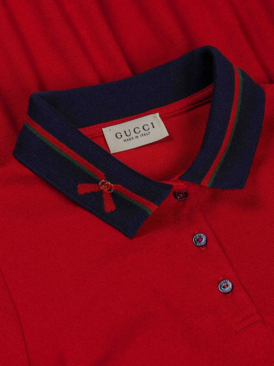 Gucci Gucci Web-stripe Ruffled Dress, view 2