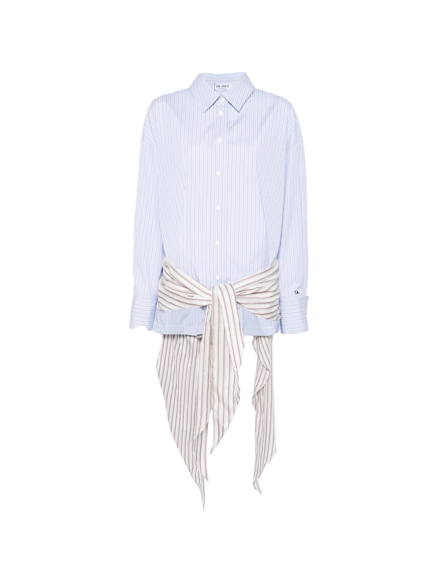 The Attico The Attico Striped-pattern Mini Shirt Dress