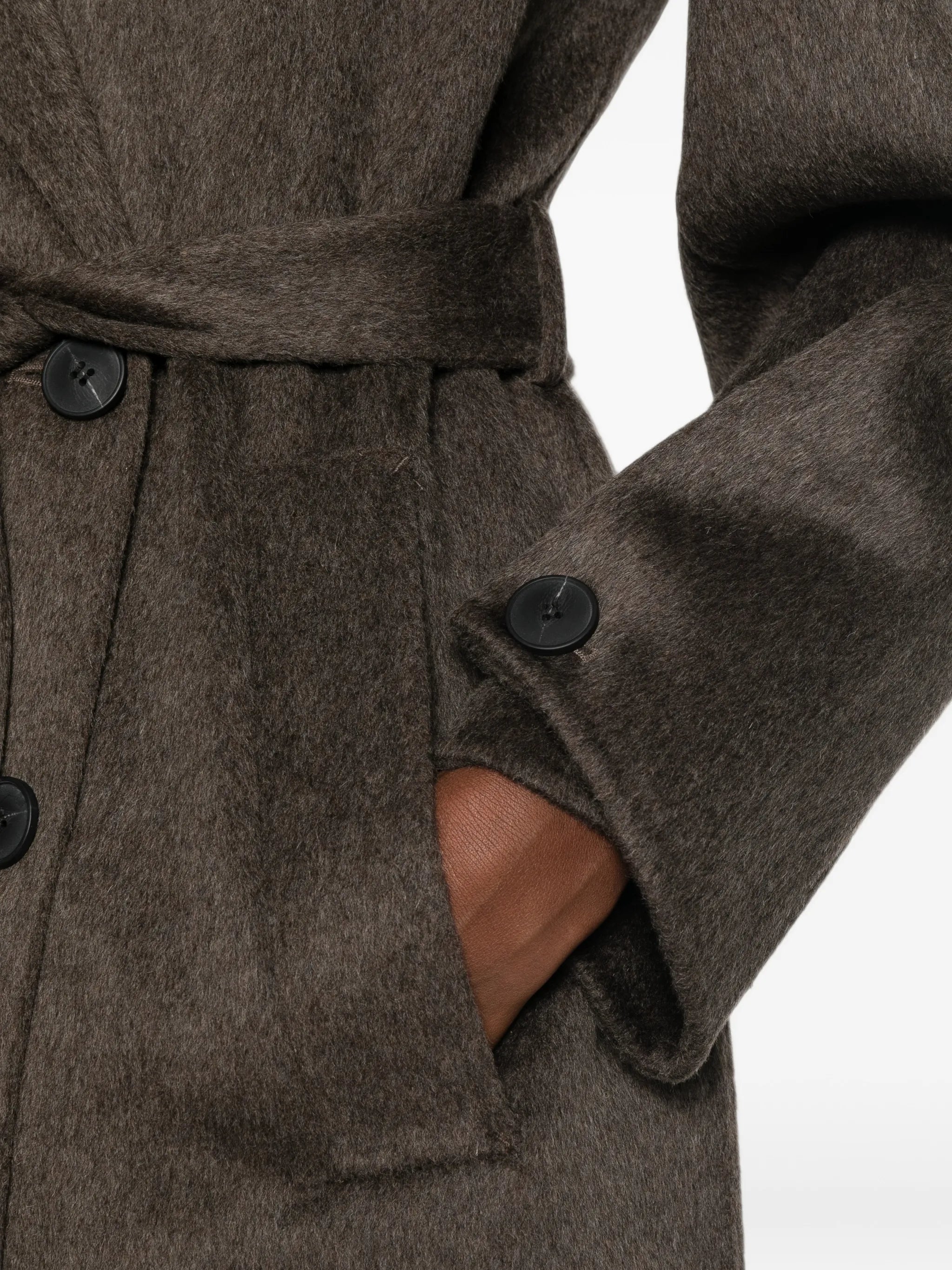 The Dynamis Studio The Dynamis Studio Double-breasted Belted Coat, view 2