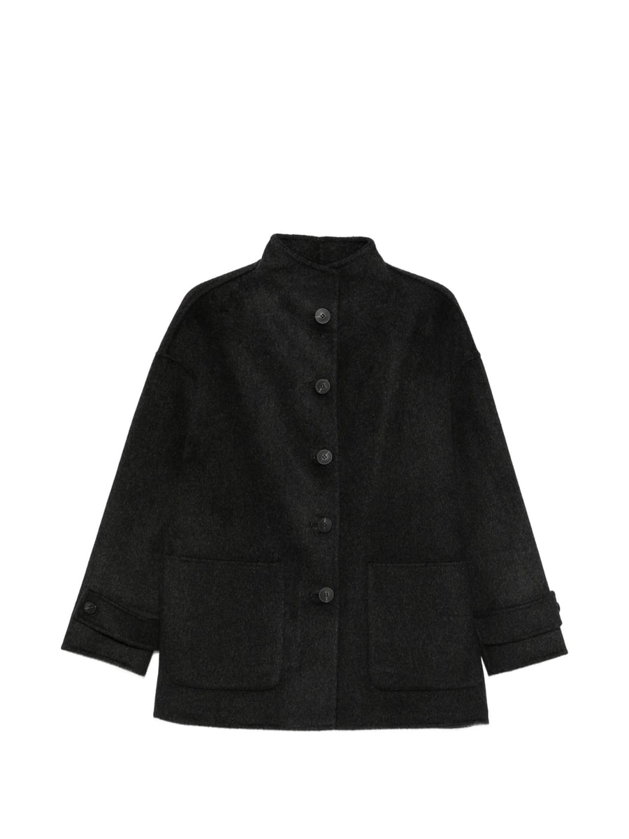 The Dynamis Studio The Dynamis Studio High-neck Patch-pocket Coat